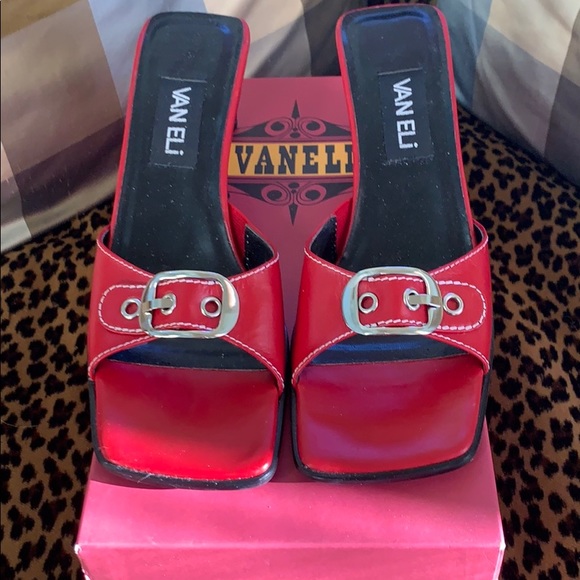 Vaneli Shoes - Vaneli Allyn Red Calf Sandal size 8.5N